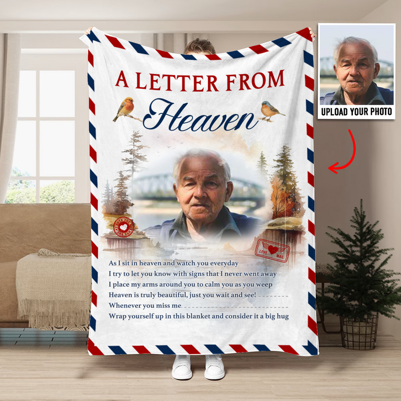 Family - A Letter From Heaven - Personalized Blanket