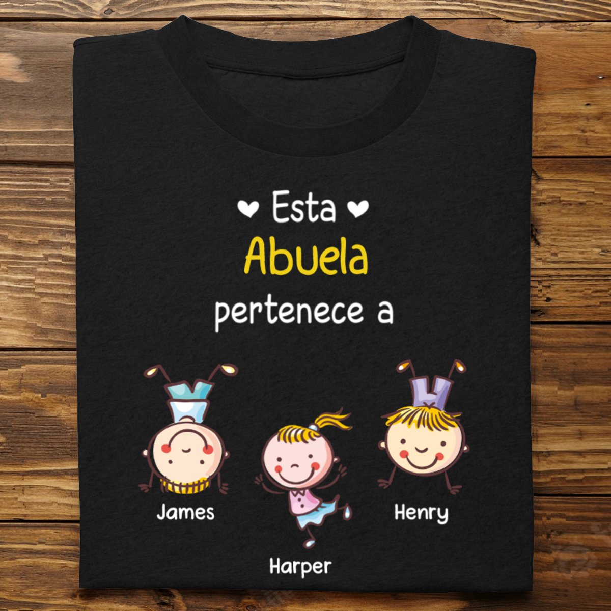 Family - Abuelo Spanish Grandpa Belongs - Personalized Unisex T - Shirt - Makezbright Gifts