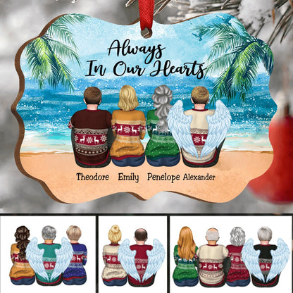 Family - Always In Our Hearts - Personalized Acrylic Ornament - Makezbright Gifts