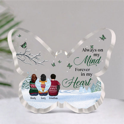 Family - Always On My Mind, Forever In My Heart - Personalized Acrylic Plaque (NM) - Makezbright Gifts