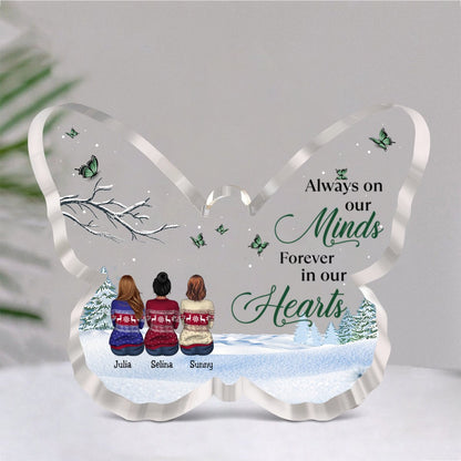 Family - Always On Our Minds, Forever In Our Hearts - Personalized Acrylic Plaque (NM) - Makezbright Gifts