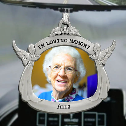 Family - Angel In Loving Memory - Personalized Acrylic Car Hanger - Makezbright Gifts