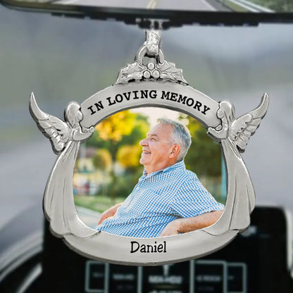 Family - Angel In Loving Memory - Personalized Acrylic Car Hanger - Makezbright Gifts