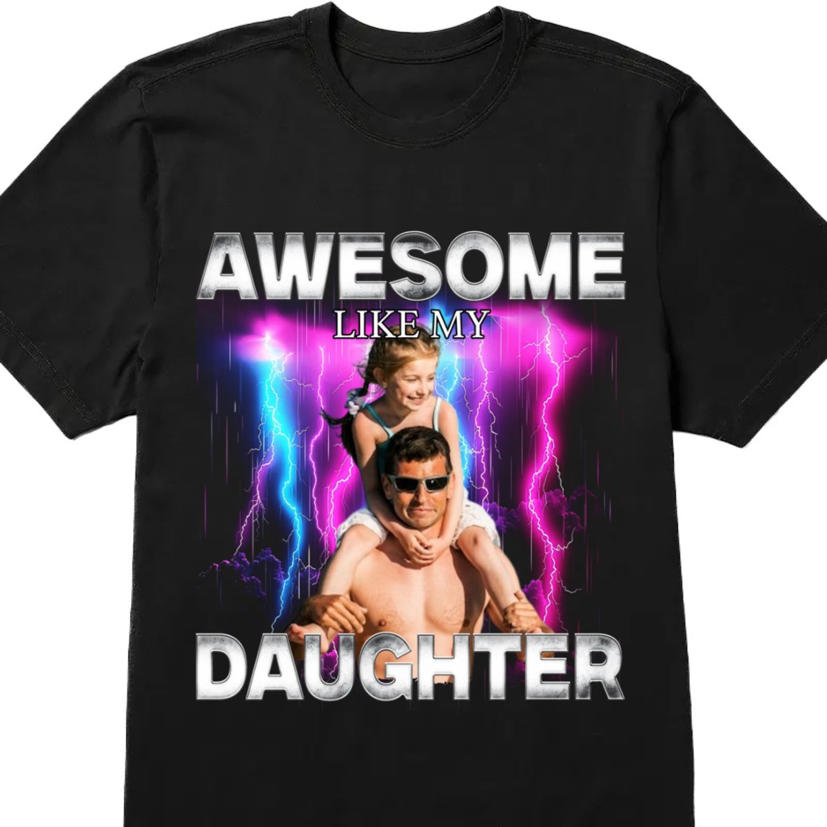 Family - Awesome Like My Daughter Bootleg Style - Personalized Unisex T - shirt, Hoodie, Sweatshirt - Makezbright Gifts