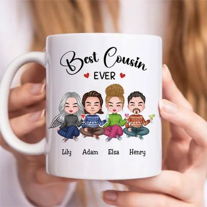 Family - Best Cousin Ever - Personalized Mug (NN) - Makezbright Gifts