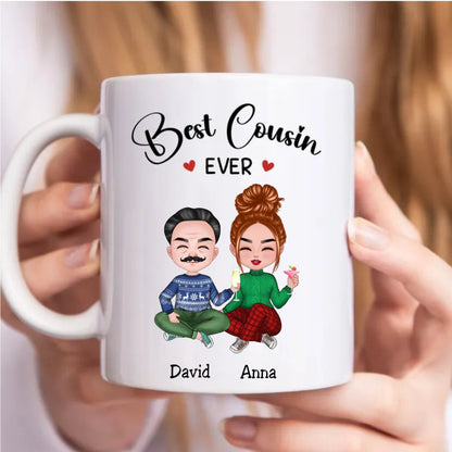 Family - Best Cousin Ever - Personalized Mug (NN) - Makezbright Gifts