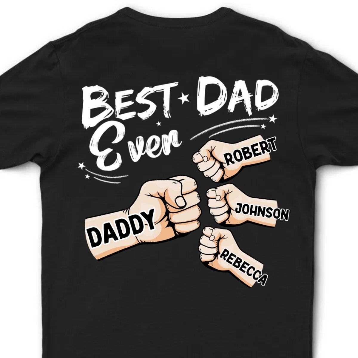 Family - Best Dad Grandpa Ever Fist Bump - Personalized Unisex T - shirt, Hoodie, Sweatshirt - Makezbright Gifts