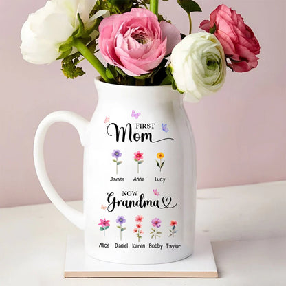 Family - Birth Month Flower Garden - Personalized Flower Vase - Makezbright Gifts