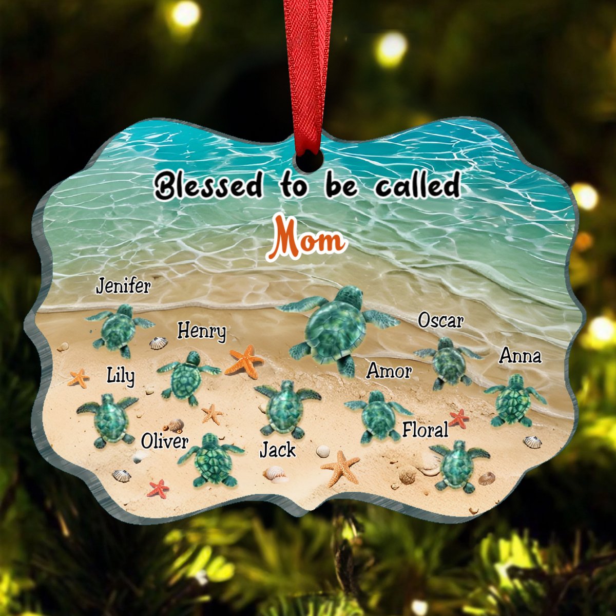 Family - Blessed To Be Called Grandma - Personalized Acrylic Ornament - Makezbright Gifts