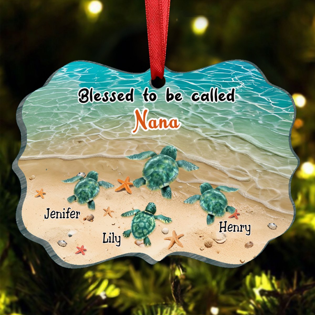 Family - Blessed To Be Called Grandma - Personalized Acrylic Ornament - Makezbright Gifts