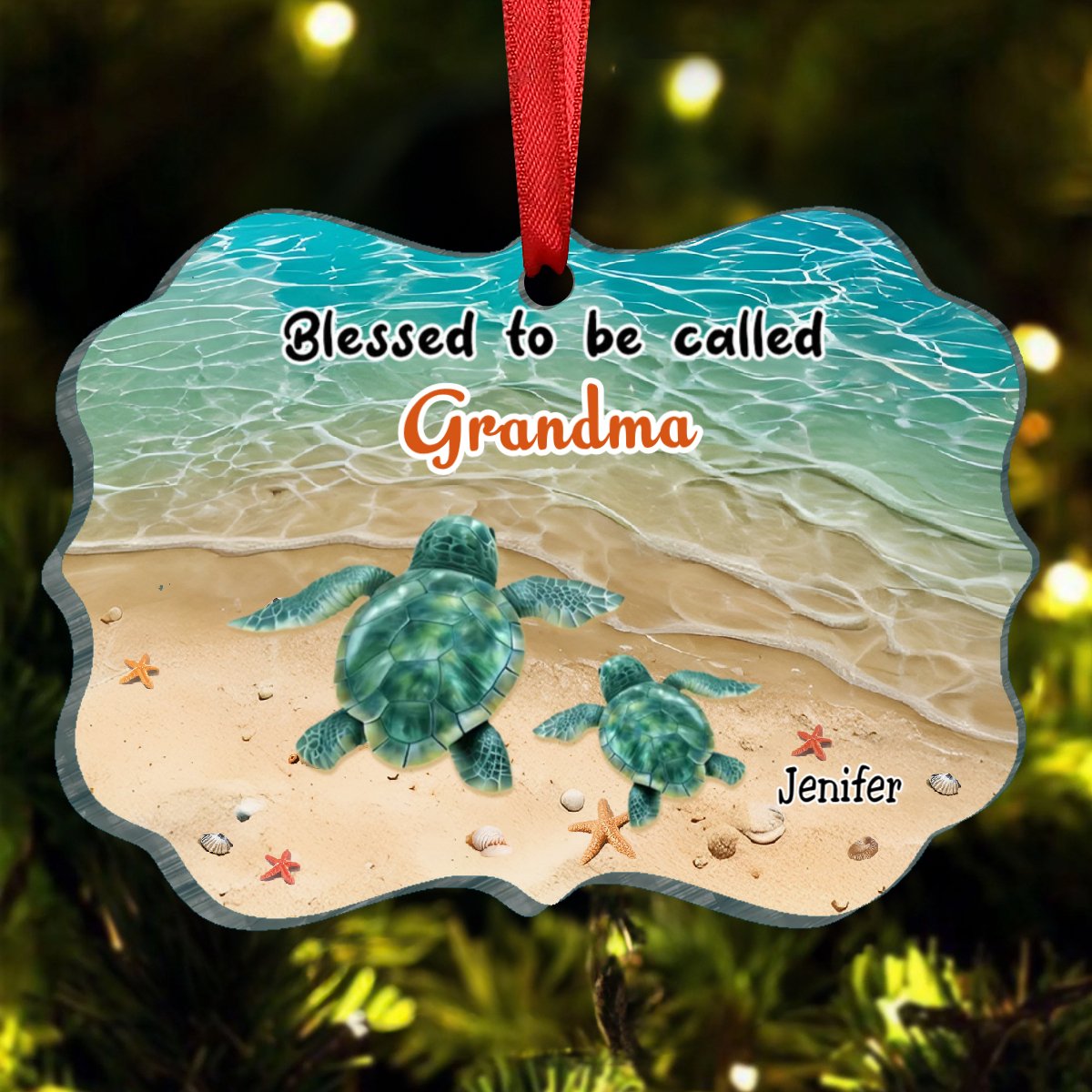 Family - Blessed To Be Called Grandma - Personalized Acrylic Ornament - Makezbright Gifts