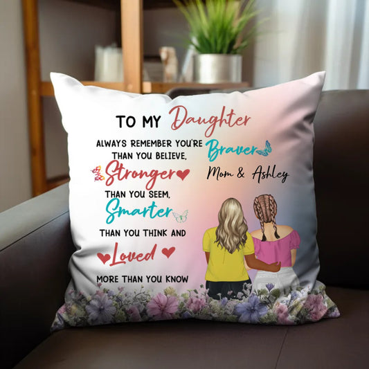 Family - Braver Than You Believe - Personalized Pillow - Makezbright Gifts