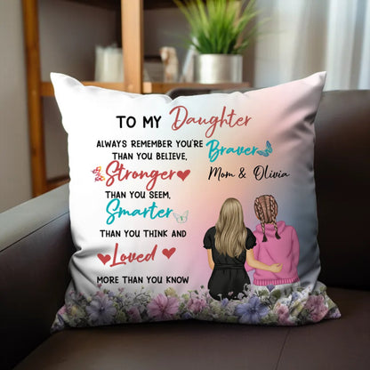 Family - Braver Than You Believe - Personalized Pillow - Makezbright Gifts