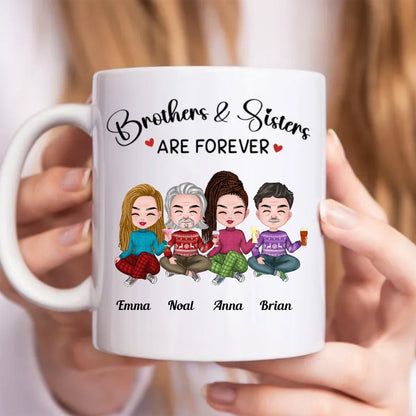 Family - Brothers & Sisters Are Forever - Personalized Mug (SA) - Makezbright Gifts