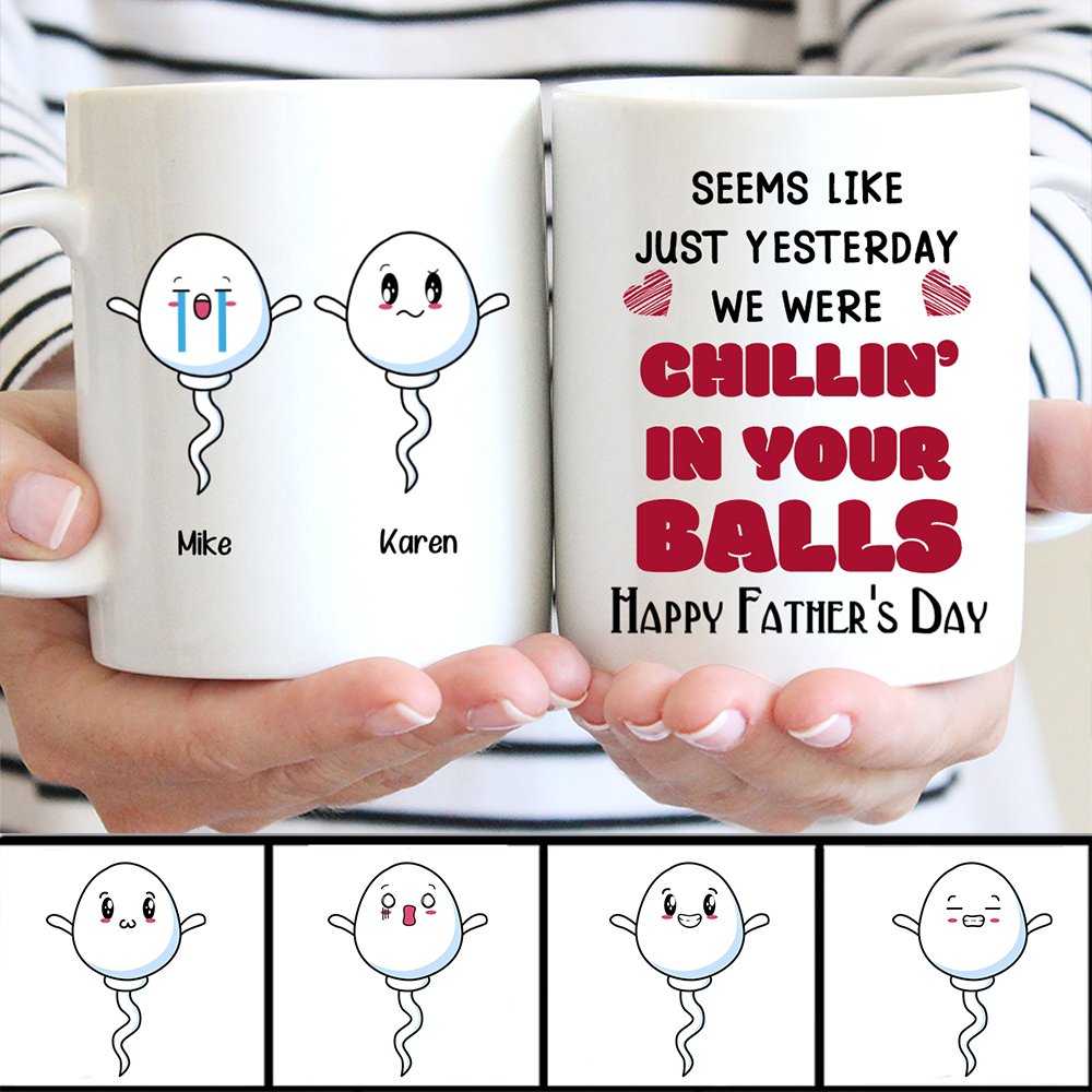 Discover Family - Chillin' In Dad Balls - Personalized Mug