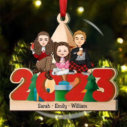 Family - Christmas 2023 - Personalized Ornament - Makezbright Gifts