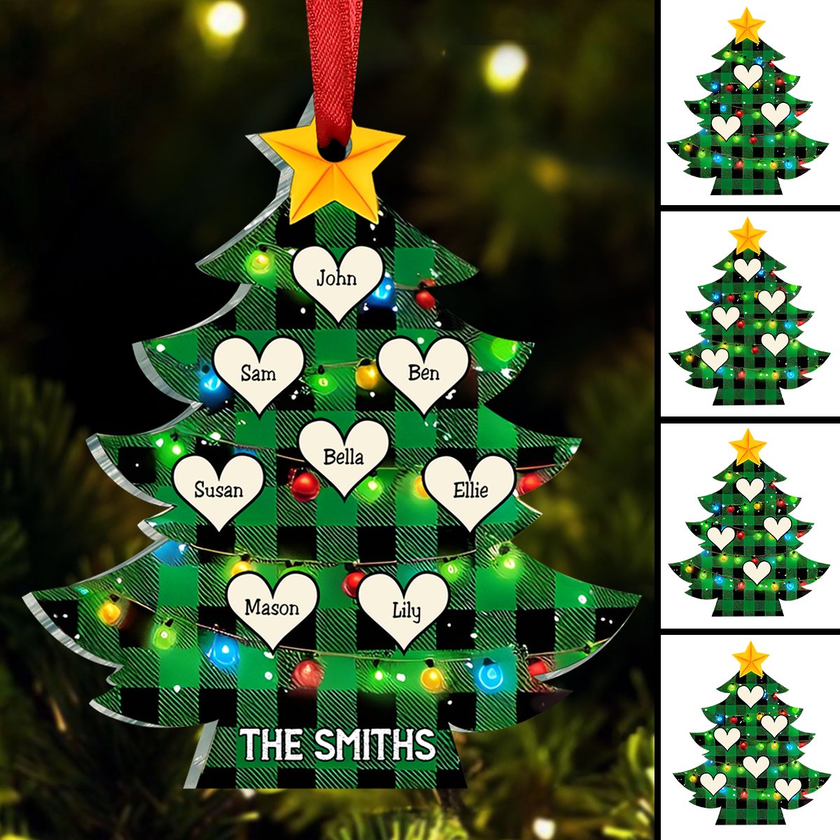 Family - Christmas Family Tree Of Life - Personalized Ornament - Makezbright Gifts