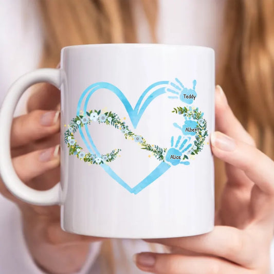 Family - Custom Name Infinite Love - Personalized Mug - Makezbright Gifts