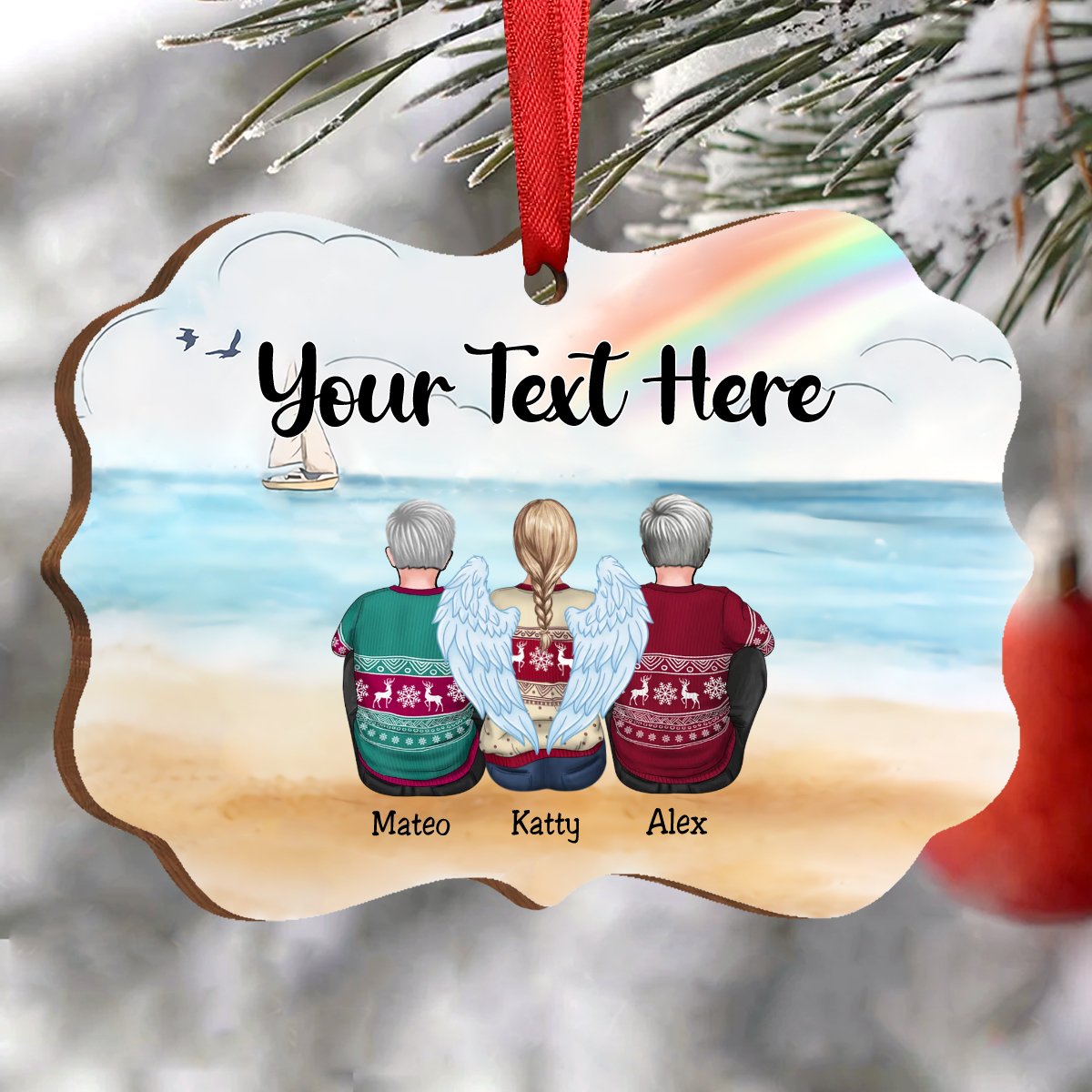 Family - Custom Ornament - Personalized Christmas Ornament - Makezbright Gifts