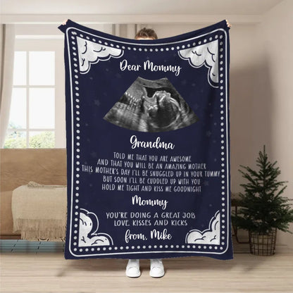 Family - Custom Photo Hold Me Close To You - Personalized Blanket - Makezbright Gifts