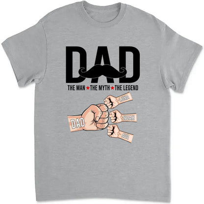 Family - Dad The Man The Myth The Legend - Personalized T - Shirt, Hoodie(NV) - Makezbright Gifts