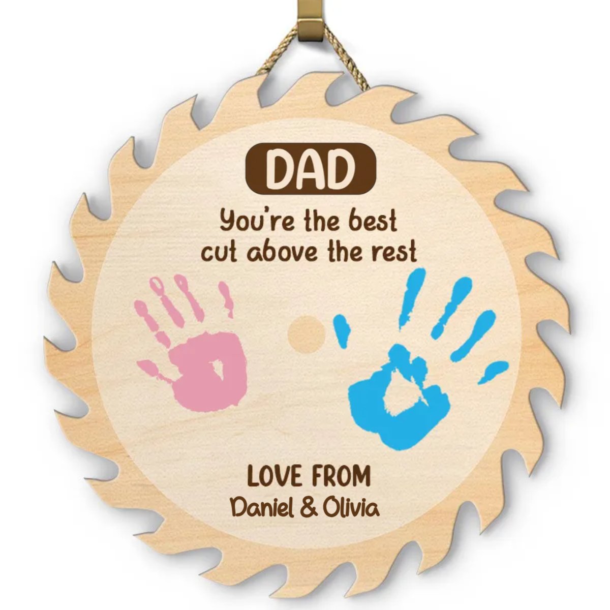 Family - DIY Handprint Keepsake A Cut Above - Personalized Shaped Wood Sign - Makezbright Gifts