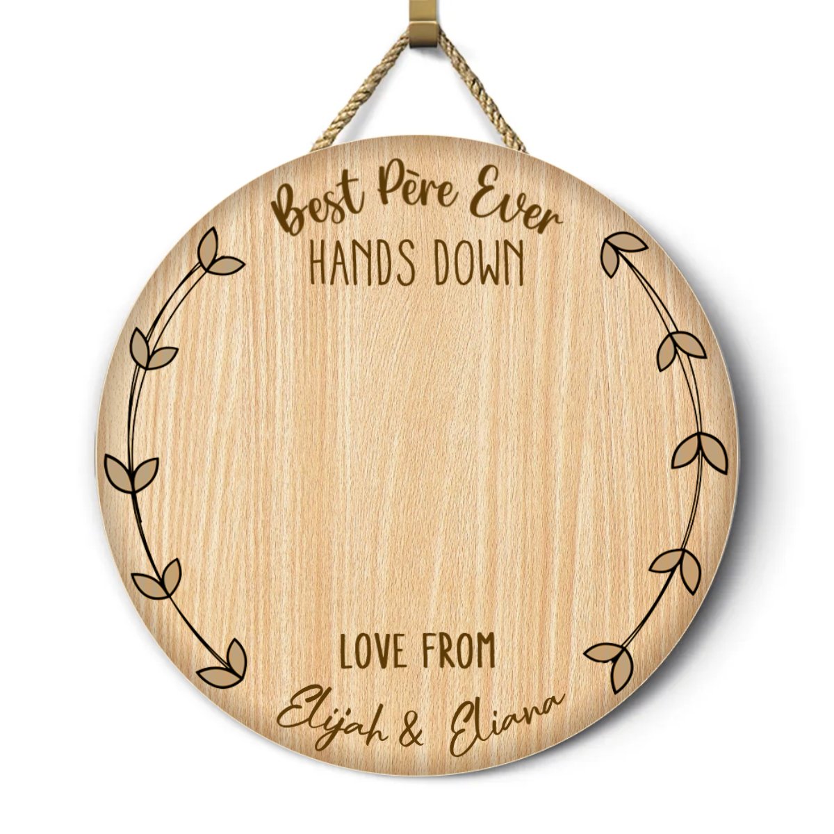 Family - DIY Handprint Keepsake Hands Down - Personalized Wood Sign - Makezbright Gifts