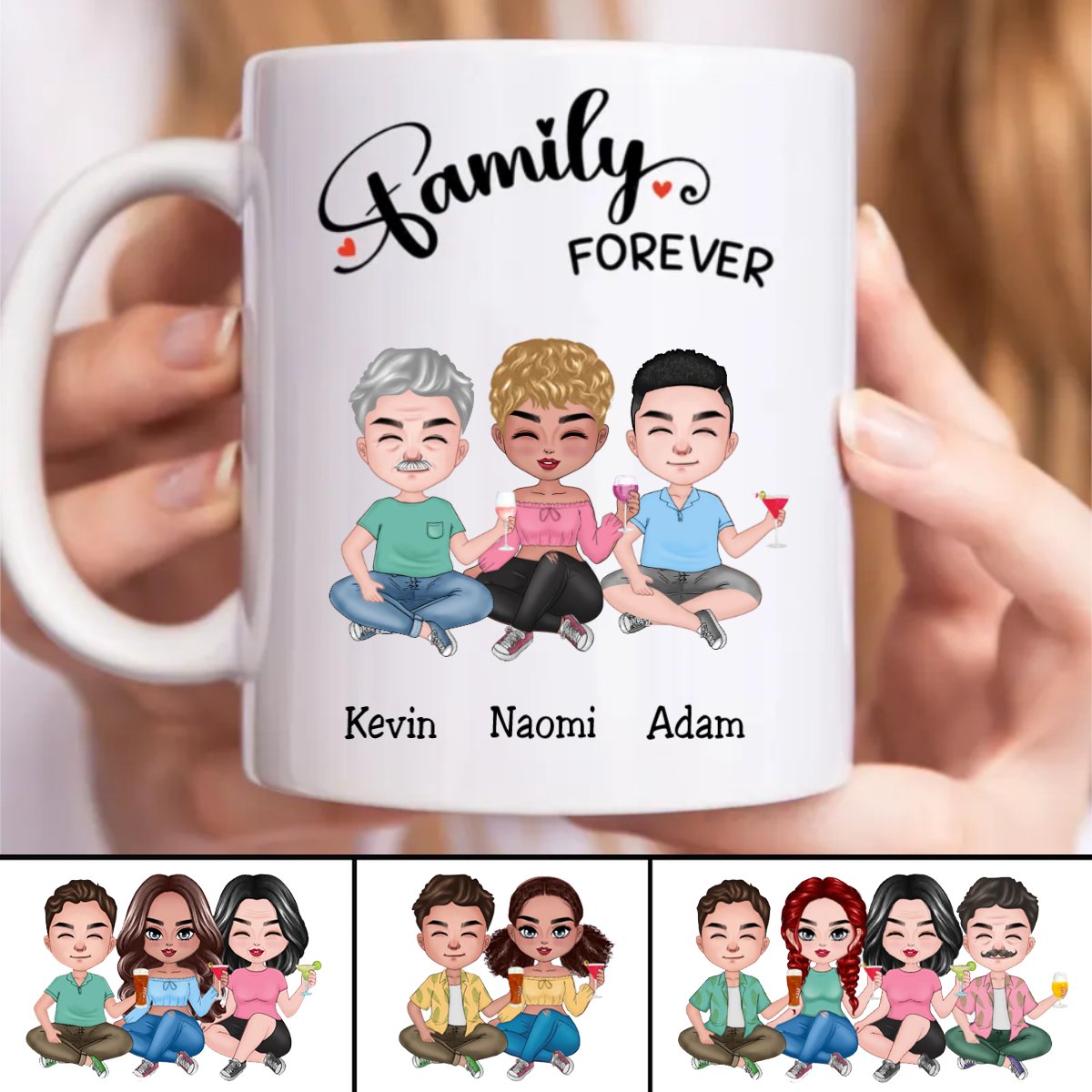 Family - Family Forever - Personalized Mug (TB) - Makezbright Gifts