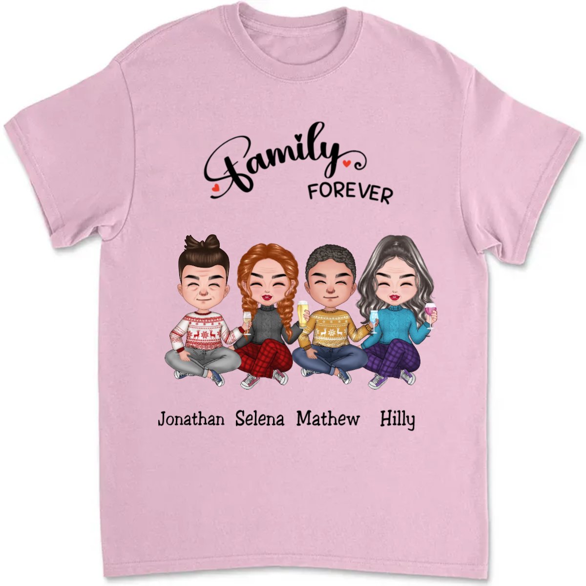 Family - Family Forever - Personalized T - Shirt (TB) - Makezbright Gifts