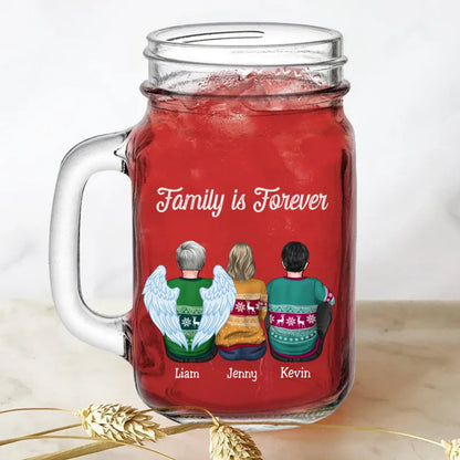 Family - Family Is Forever - Personalize Drinking Jar (TB) - Makezbright Gifts