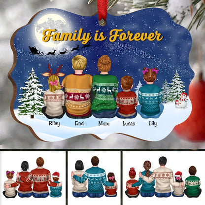 Family - Family Is Forever - Personalized Acrylic Ornament - Makezbright Gifts