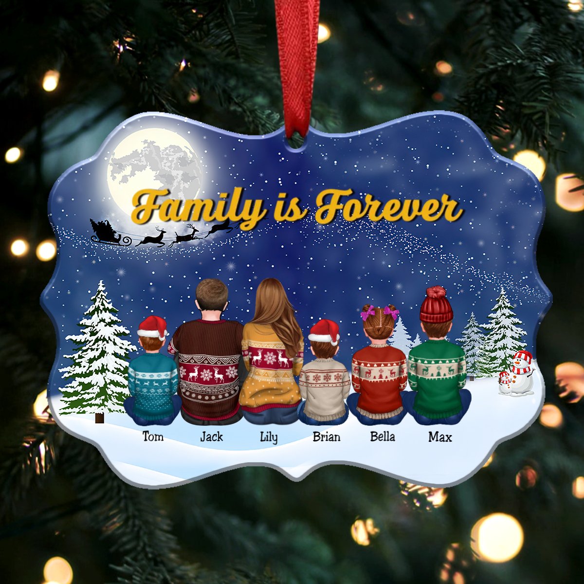 Family - Family Is Forever - Personalized Acrylic Ornament (TT1) - Makezbright Gifts