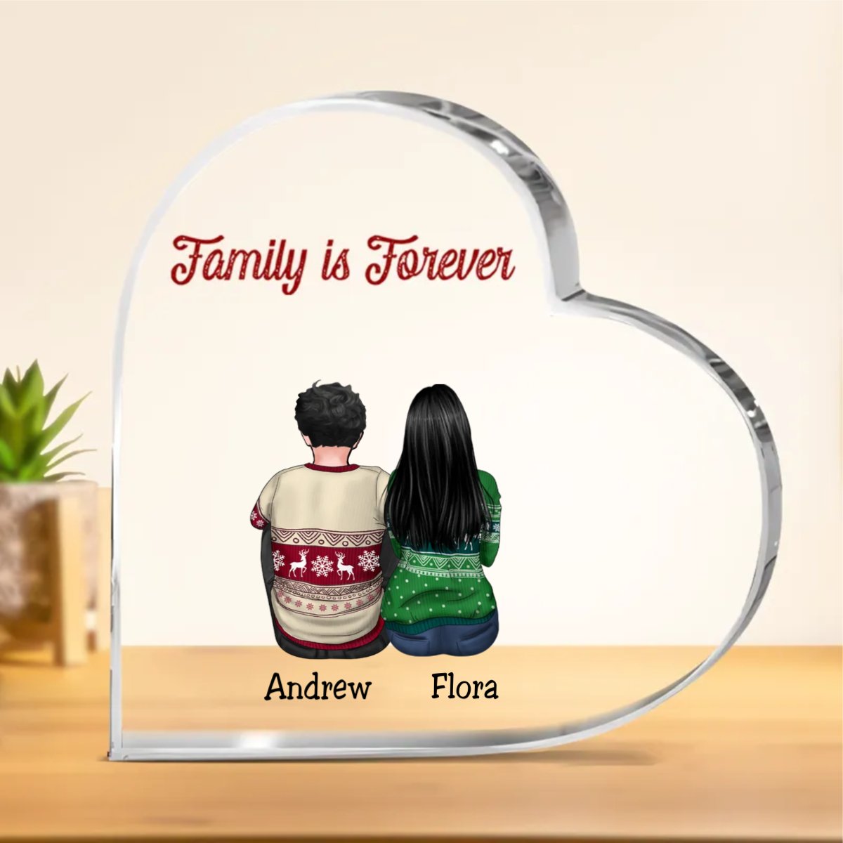 Family - Family Is Forever - Personalized Acrylic Plaque - Makezbright Gifts