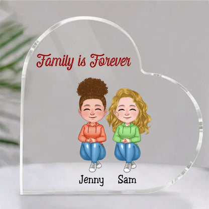 Family - Family Is Forever - Personalized Acrylic Plaque (Ver. 2) - Makezbright Gifts