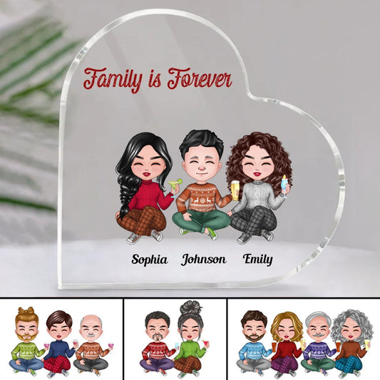 Family - Family Is Forever - Personalized Acrylic Plaque (Ver. 3) - Makezbright Gifts