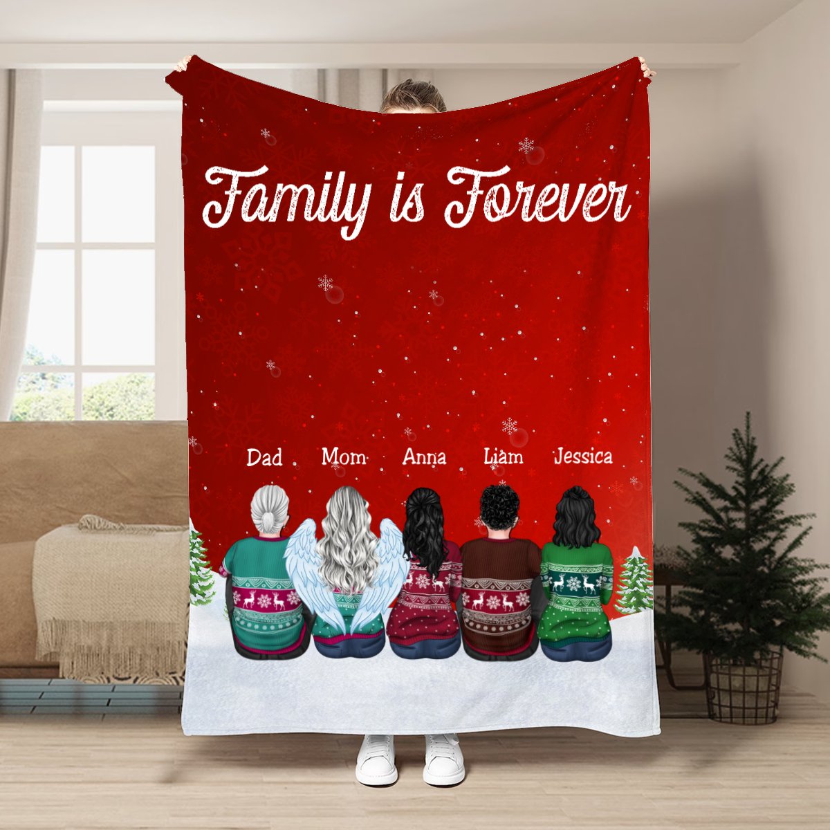 Family - Family Is Forever - Personalized Blanket (BU) - Makezbright Gifts