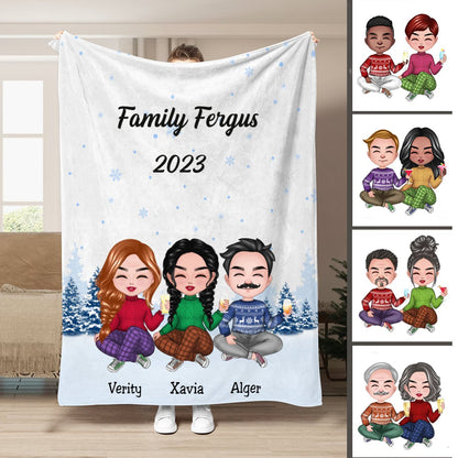 Family - Family Is Forever - Personalized Blanket V11 - Makezbright Gifts