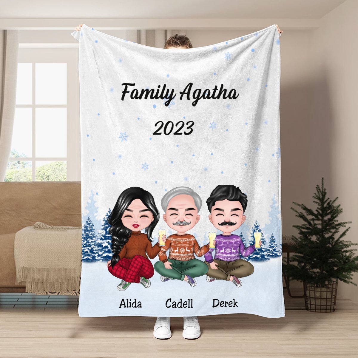 Family - Family Is Forever - Personalized Blanket V11 - Makezbright Gifts