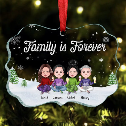 Family - Family Is Forever - Personalized Christmas Ornament (AA) - Makezbright Gifts