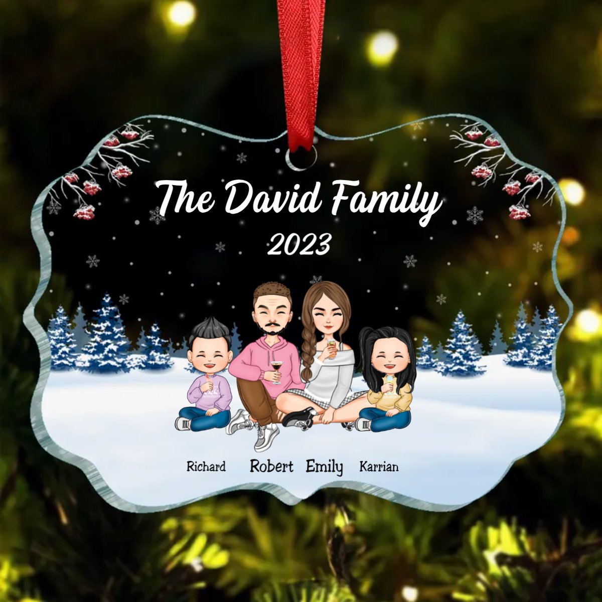 Family - Family Is Forever - Personalized Ornament (TC) - Makezbright Gifts