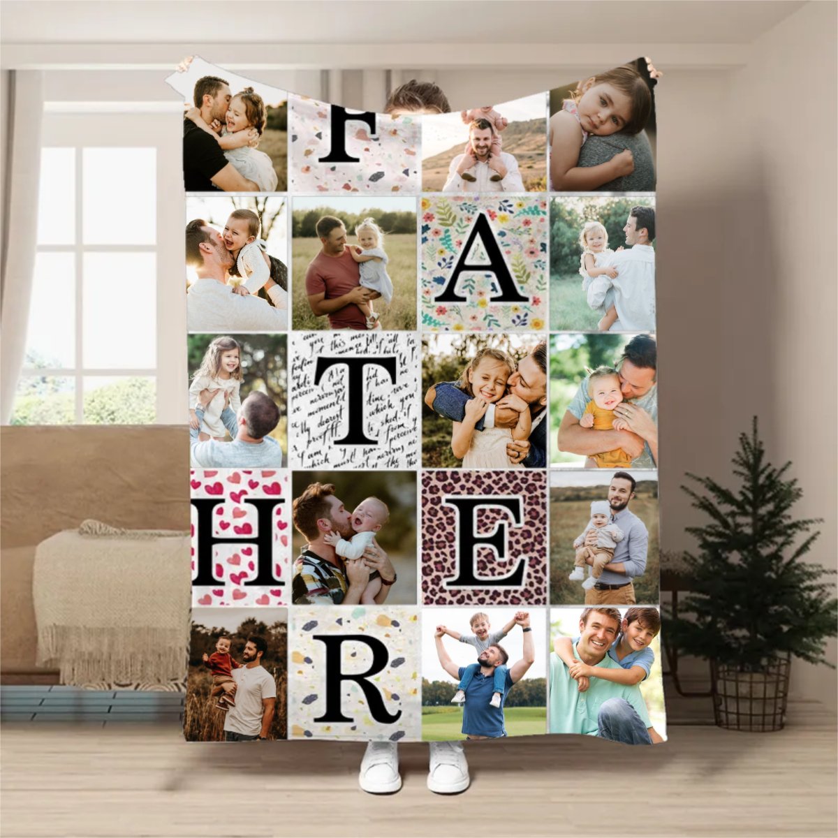 Family - Family Photo Collage - Personalized Blanket (HJ) - Makezbright Gifts