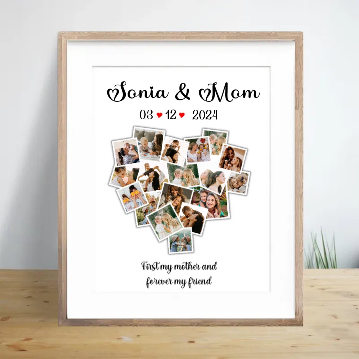 Family - First My Mother And Forever My Friend - Personalized Picture Frame - Makezbright Gifts