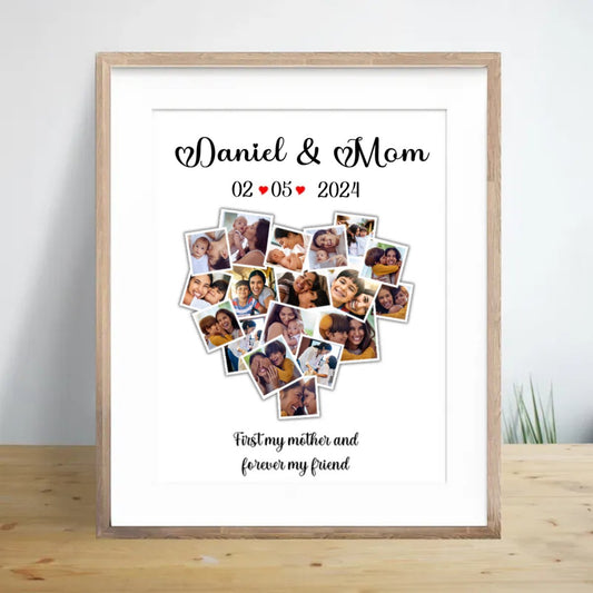 Family - First My Mother And Forever My Friend - Personalized Picture Frame - Makezbright Gifts