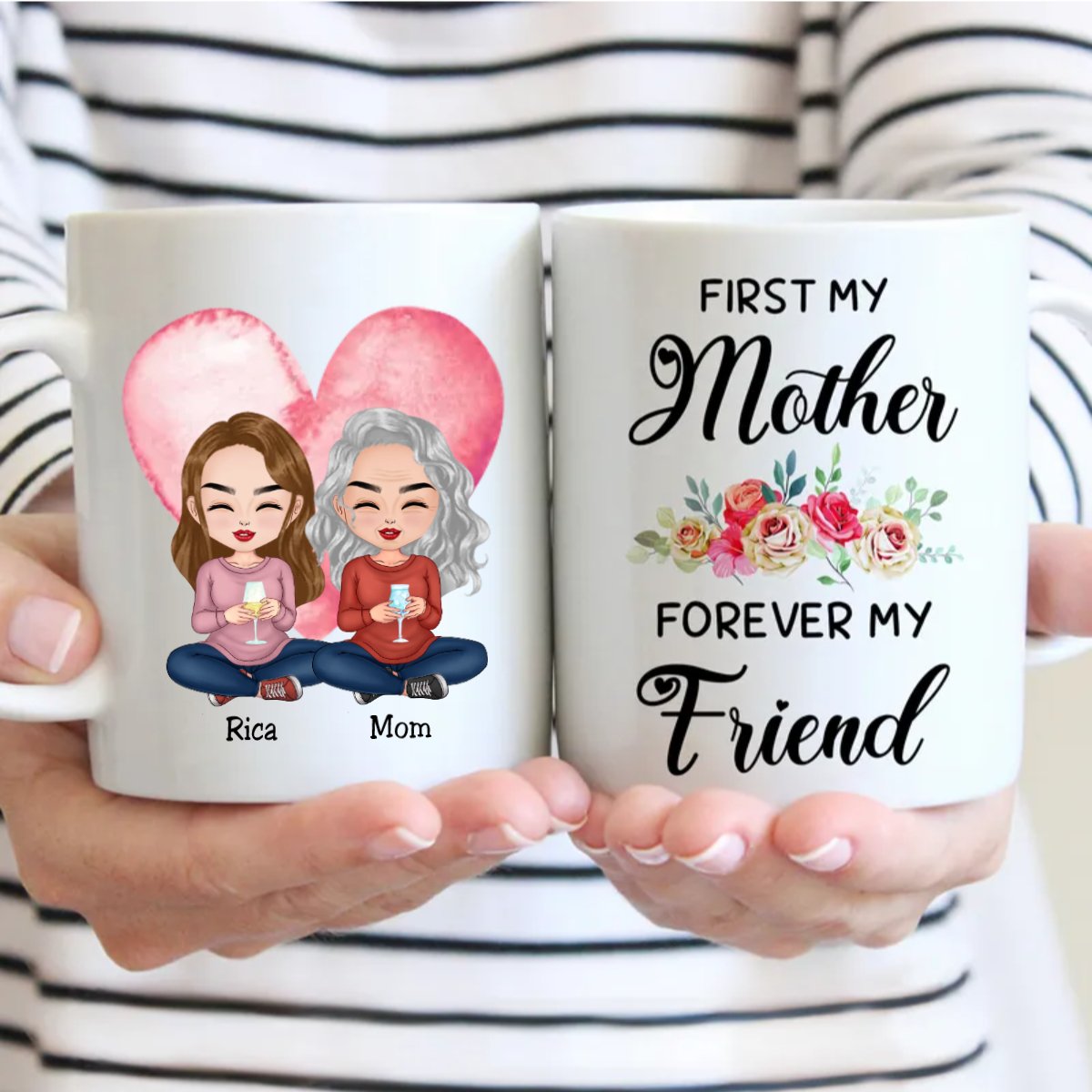 Family - First my mother forever my friend - Personalized Mug (LL) - Makezbright Gifts