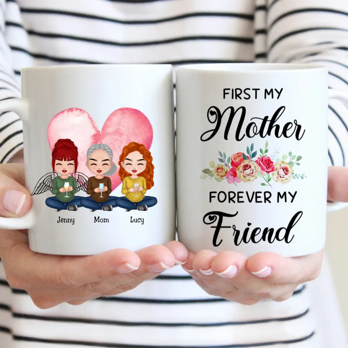 Family - First my mother forever my friend - Personalized Mug (LL) - Makezbright Gifts