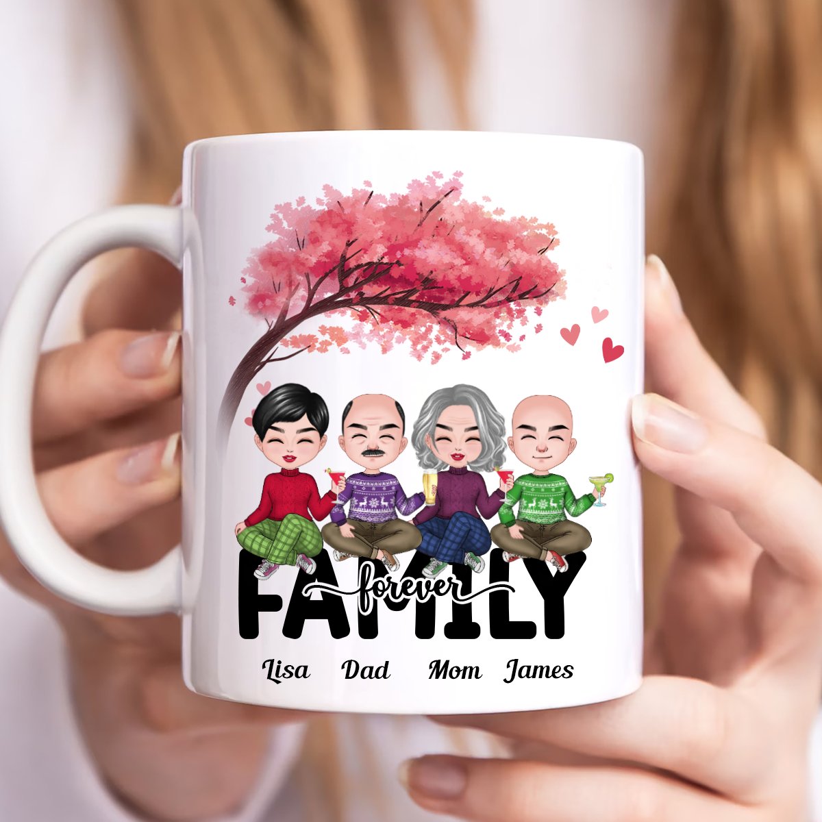 Family Forever - Personalized Mug - Makezbright Gifts