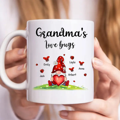 Family - Grandma’s Love Bugs - Personalized Mug - Makezbright Gifts