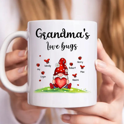 Family - Grandma’s Love Bugs - Personalized Mug - Makezbright Gifts