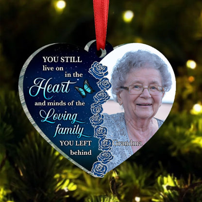 Family - Hearts And Minds - Personalized Custom Photo Ornament - Makezbright Gifts