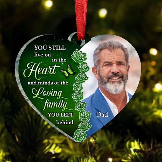 Family - Hearts And Minds - Personalized Custom Photo Ornament - Makezbright Gifts